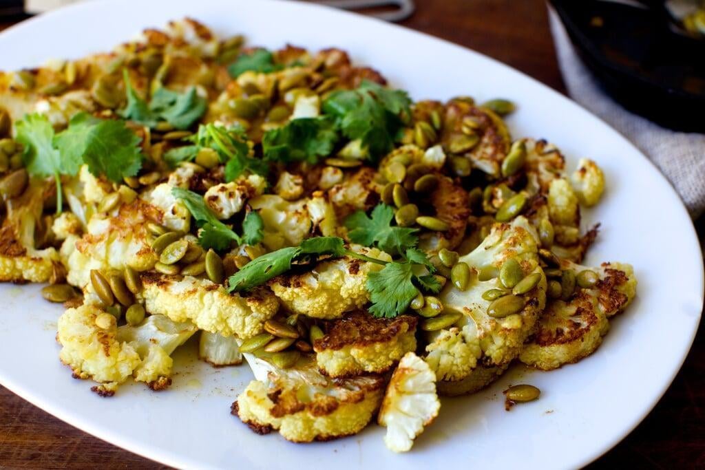 Roasted Cauliflower With Pumpkin Seeds 